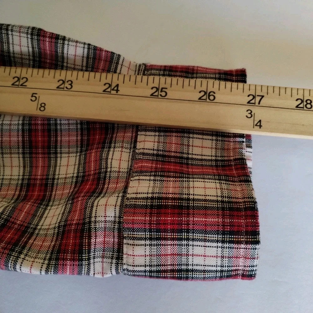 Polo Ralph‎ Lauren Shirt Mens XXL Classic Fit Plaid Red White Black Pony L/S